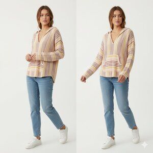 NWT Billabong Baja Beach Stripe Hoodie (Size S)